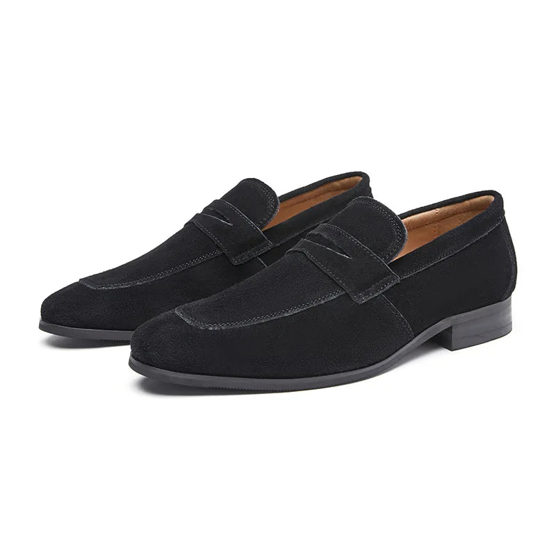 James Cow Leather Suede Slip On Loafers